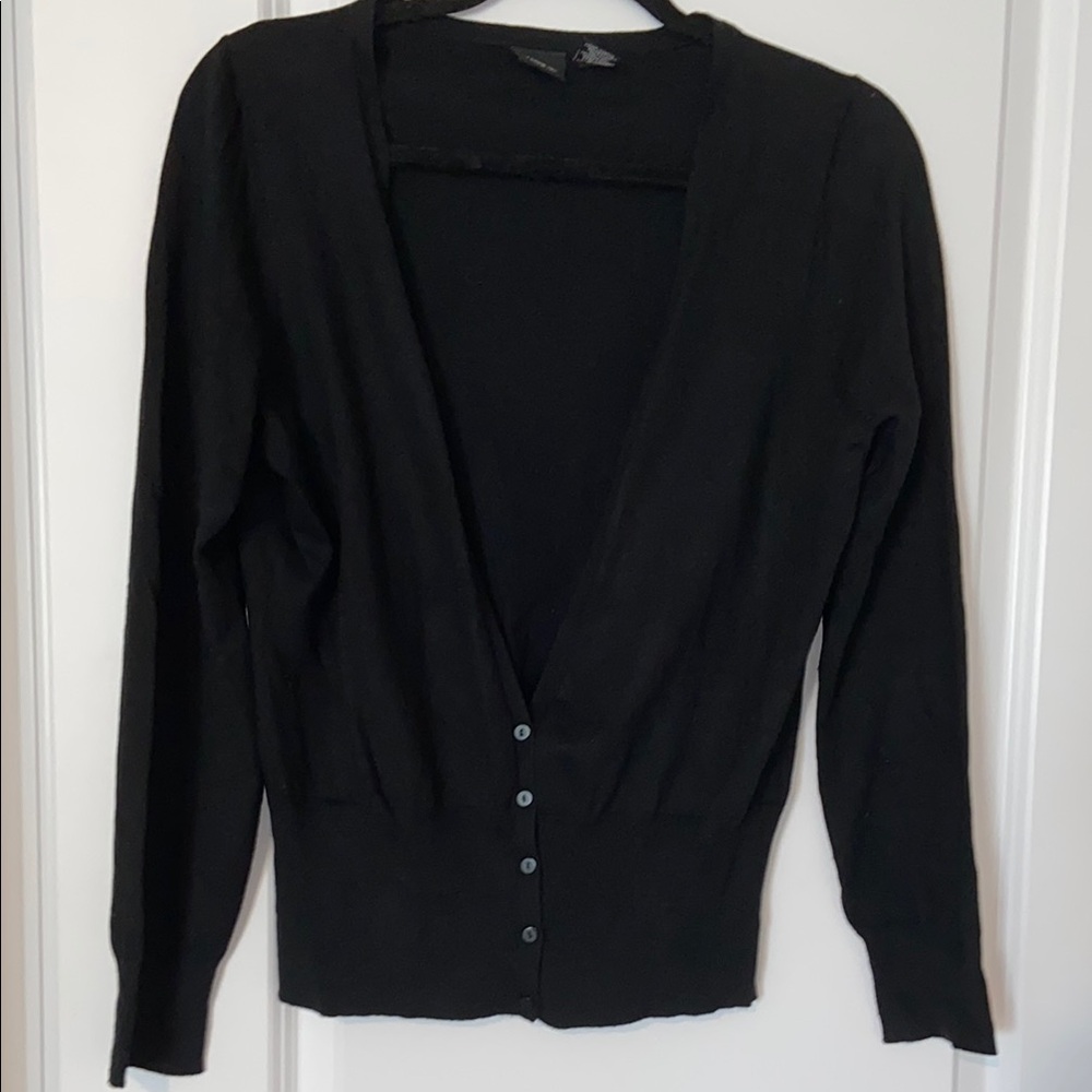 Mossimo Supply Co Black Cardigan Sweater V-Neck
